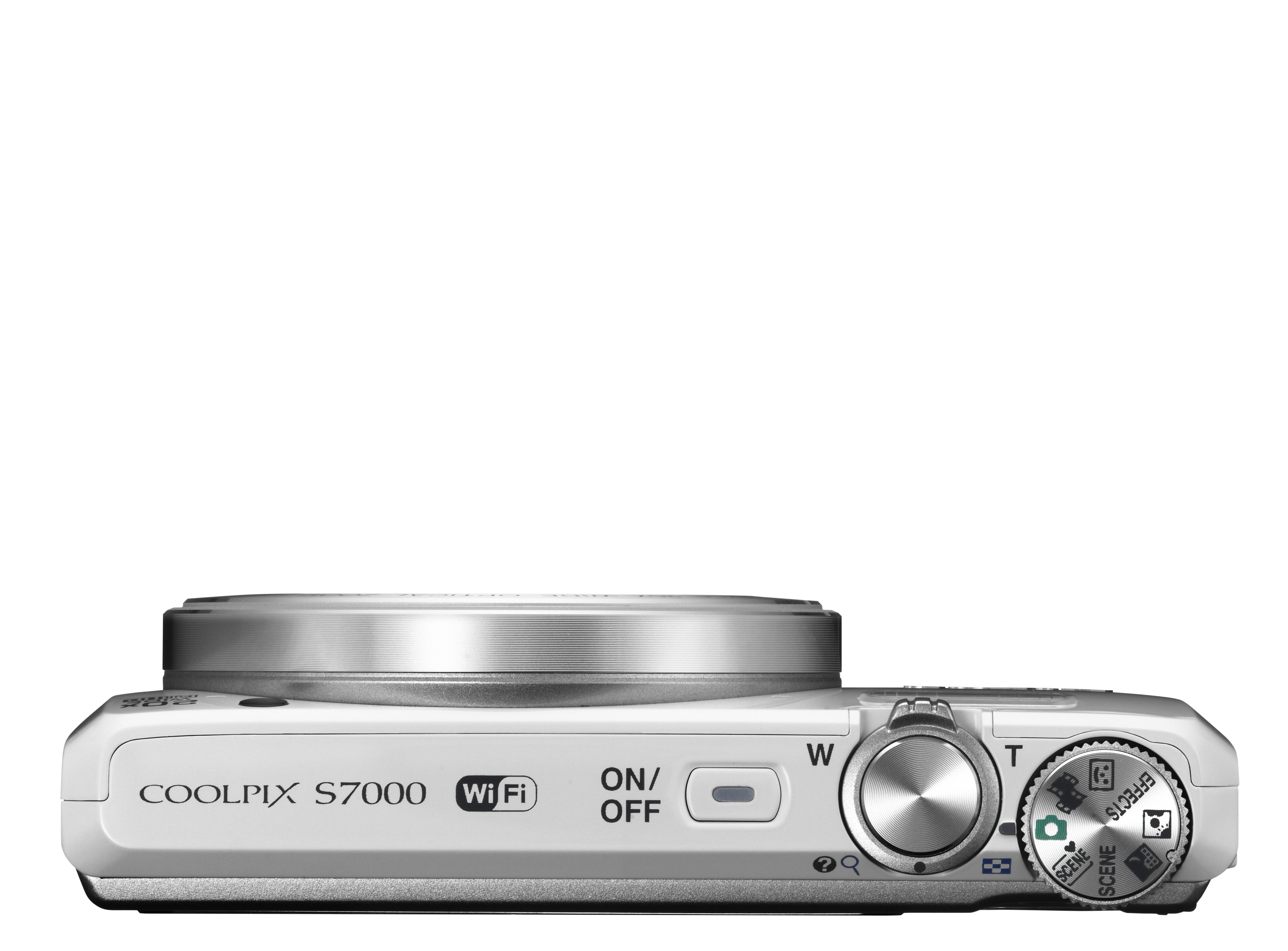 NIKON COOLPIX S7000 Kompaktkamera Weiß, 20x opt. Zoom, TFT-LCD, WLAN