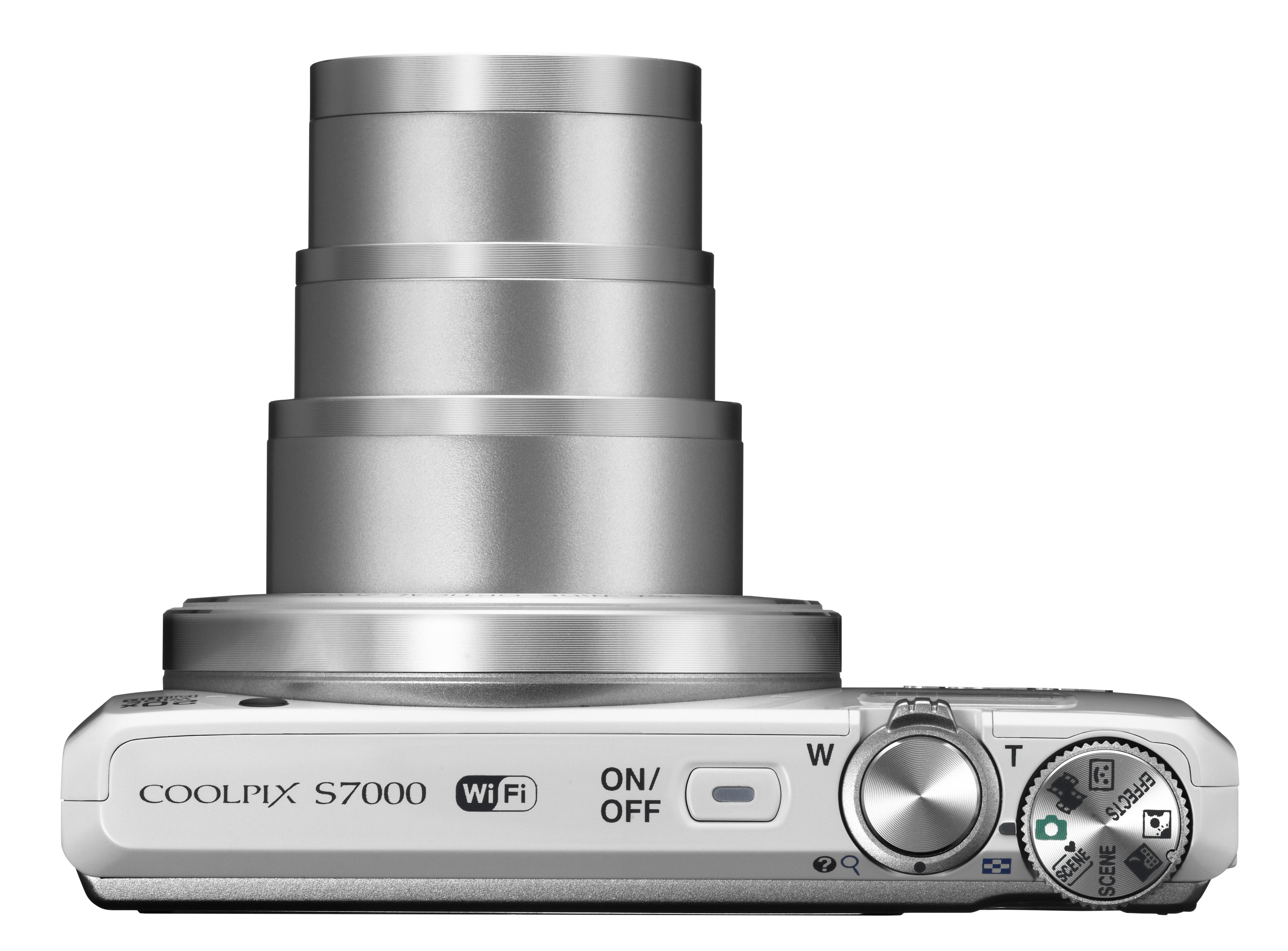 NIKON COOLPIX S7000 Kompaktkamera Weiß, 20x opt. Zoom, TFT-LCD, WLAN