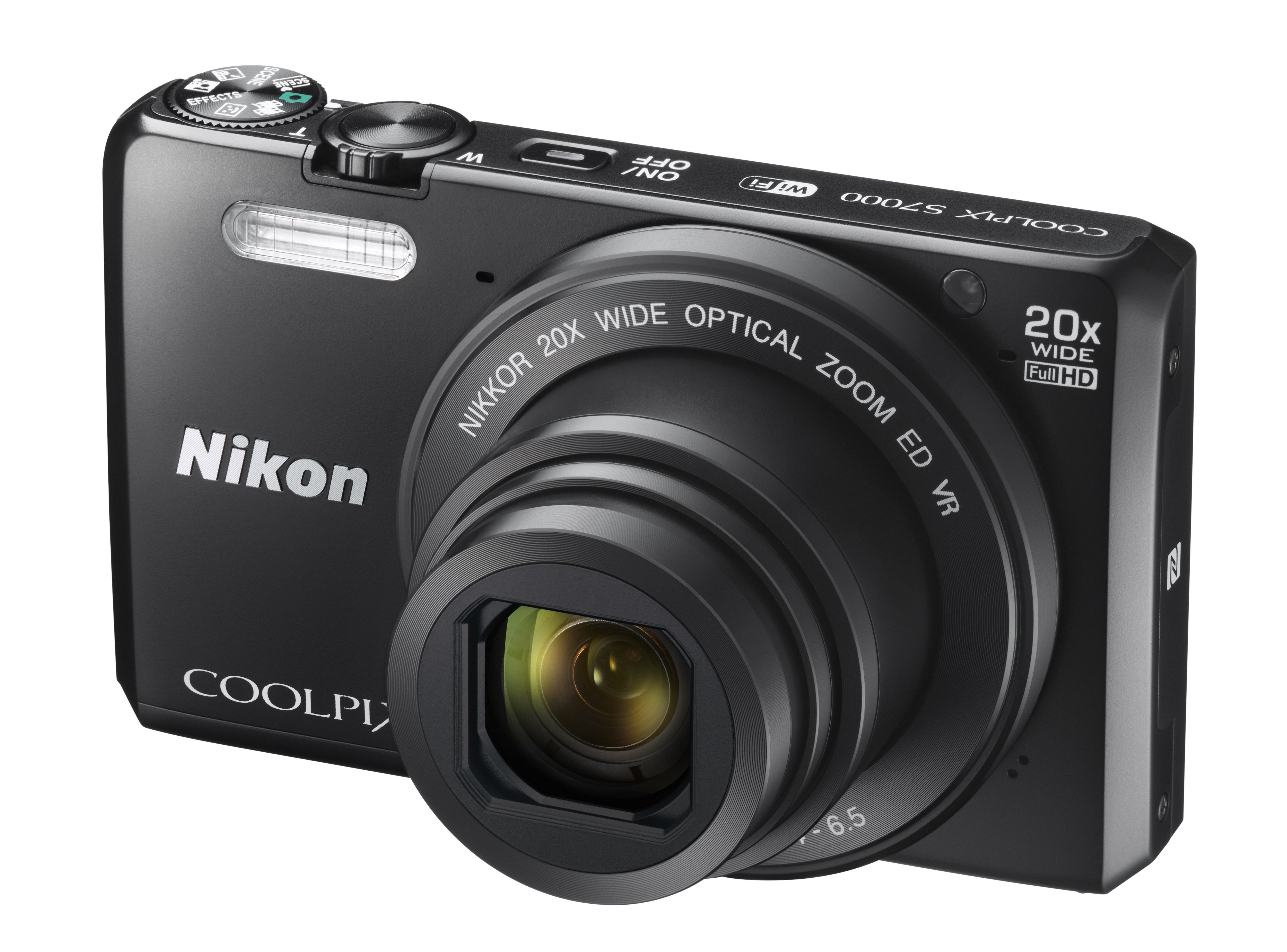 NIKON COOLPIX S7000 Kompaktkamera Schwarz, 20x opt. Zoom, TFT-LCD, WLAN