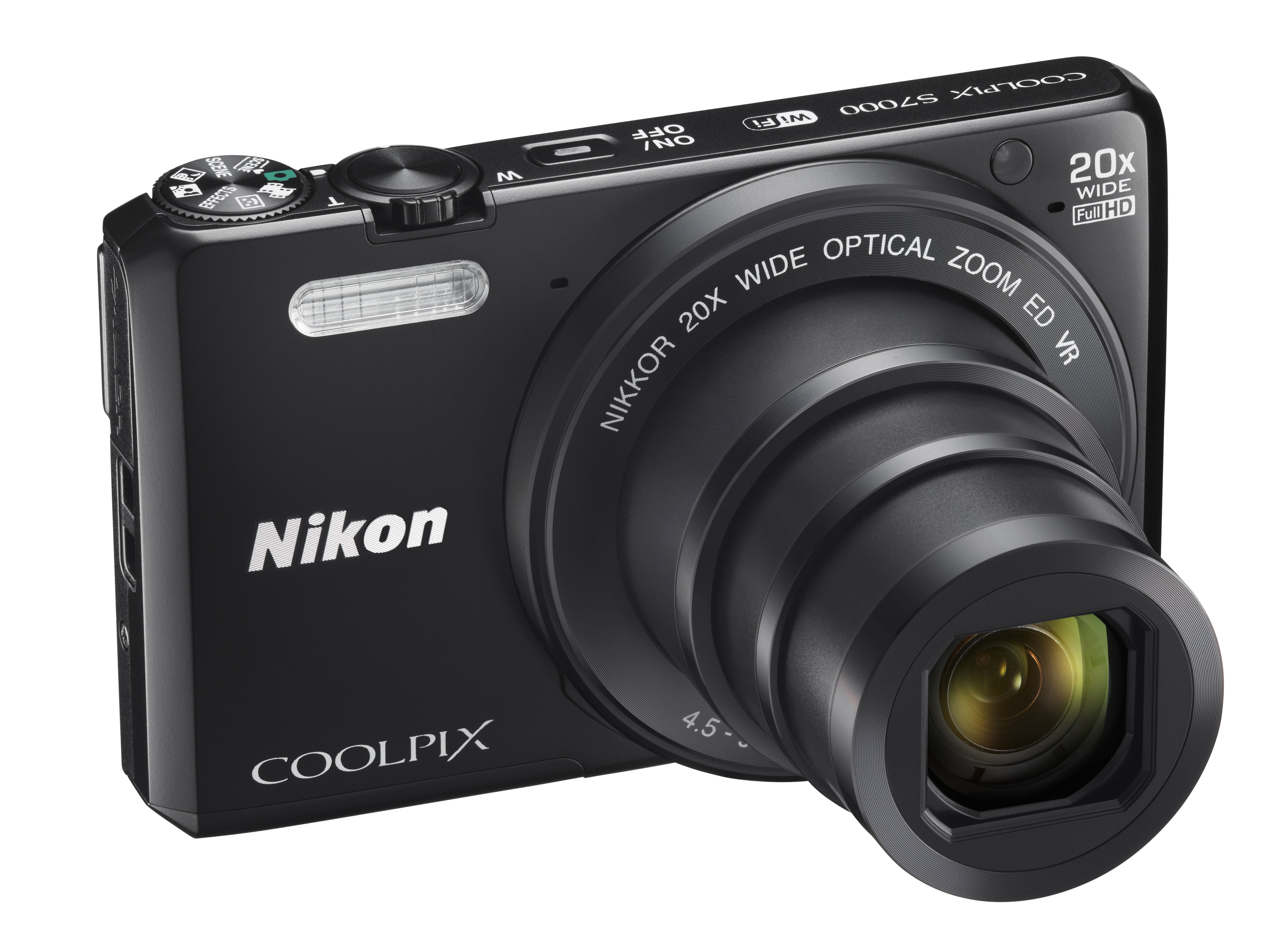 NIKON COOLPIX S7000 Kompaktkamera Schwarz, 20x opt. Zoom, TFT-LCD, WLAN