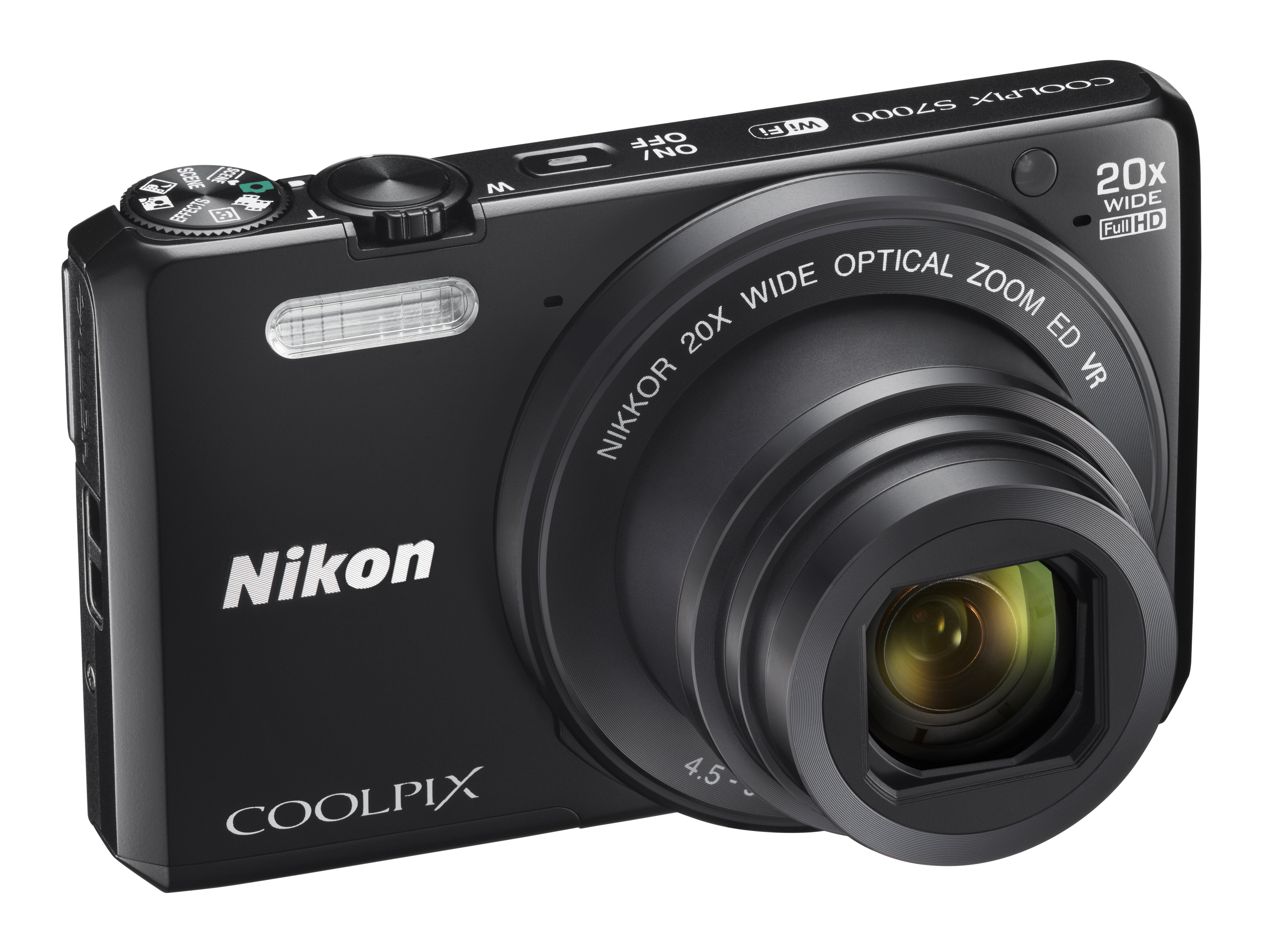 NIKON COOLPIX S7000 Kompaktkamera Schwarz, 20x opt. Zoom, TFT-LCD, WLAN