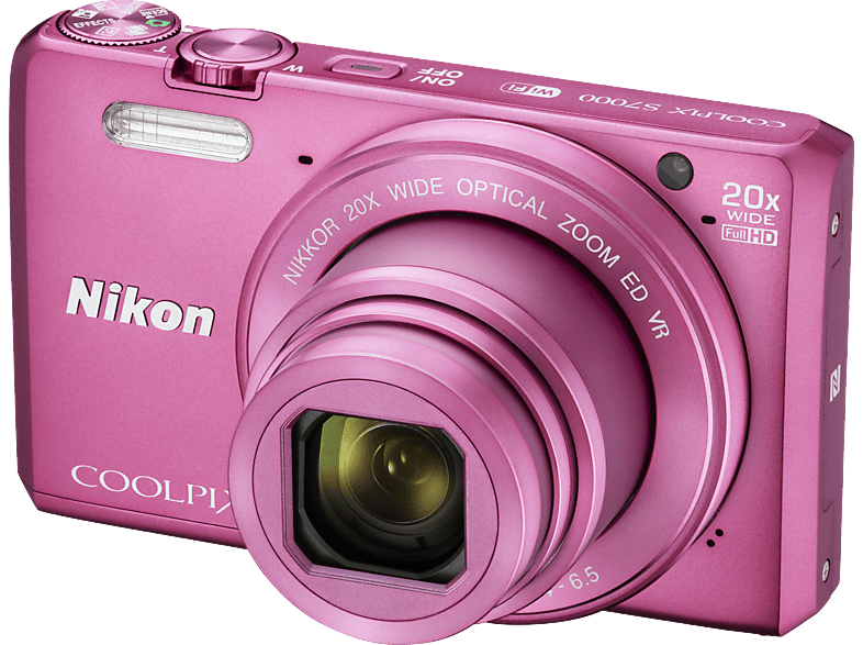 NIKON COOLPIX S7000 Kompaktkamera Pink, 20x opt. Zoom, TFT