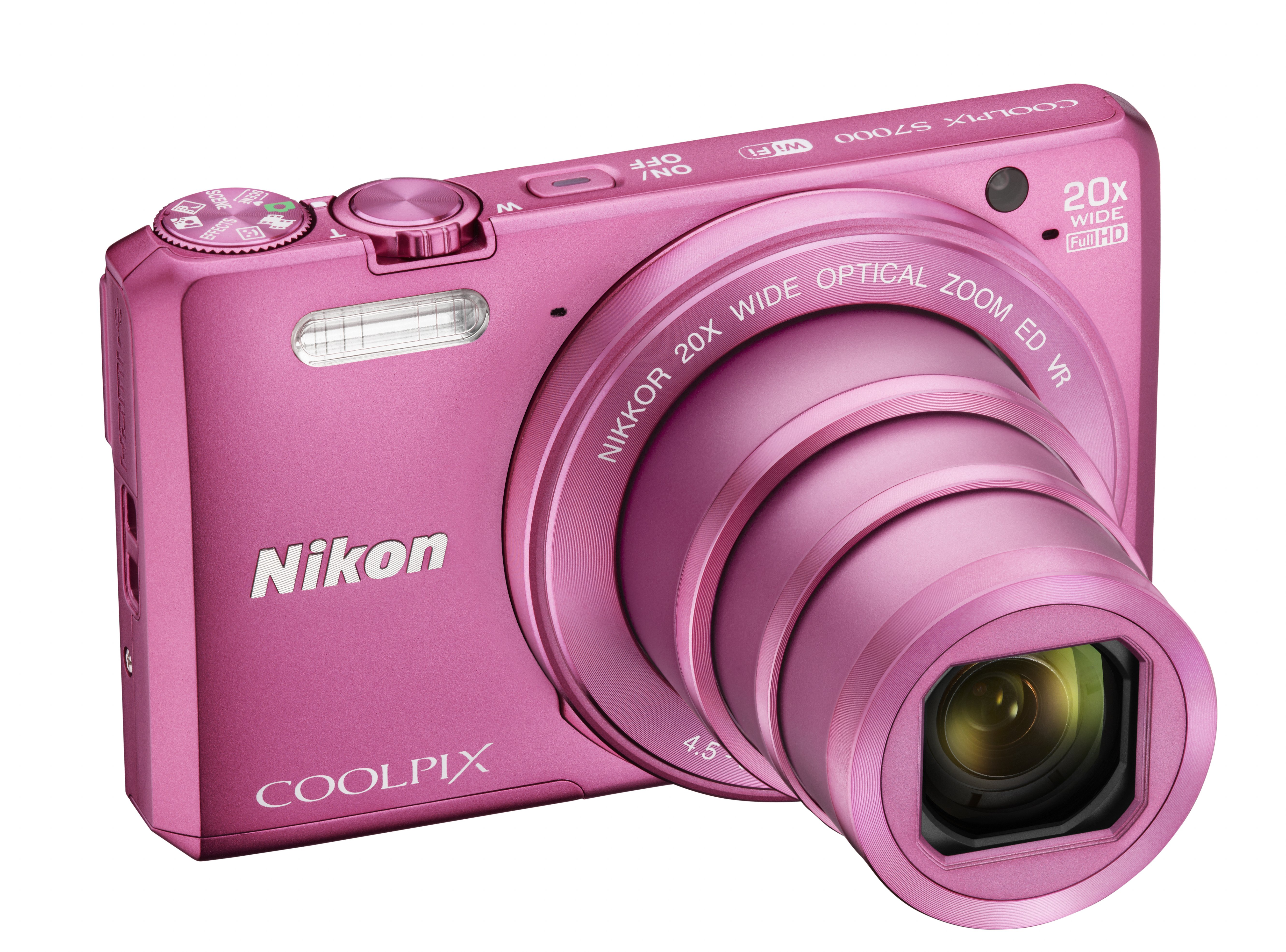 NIKON COOLPIX S7000 Kompaktkamera Pink, 20x opt. Zoom, TFT-LCD, WLAN
