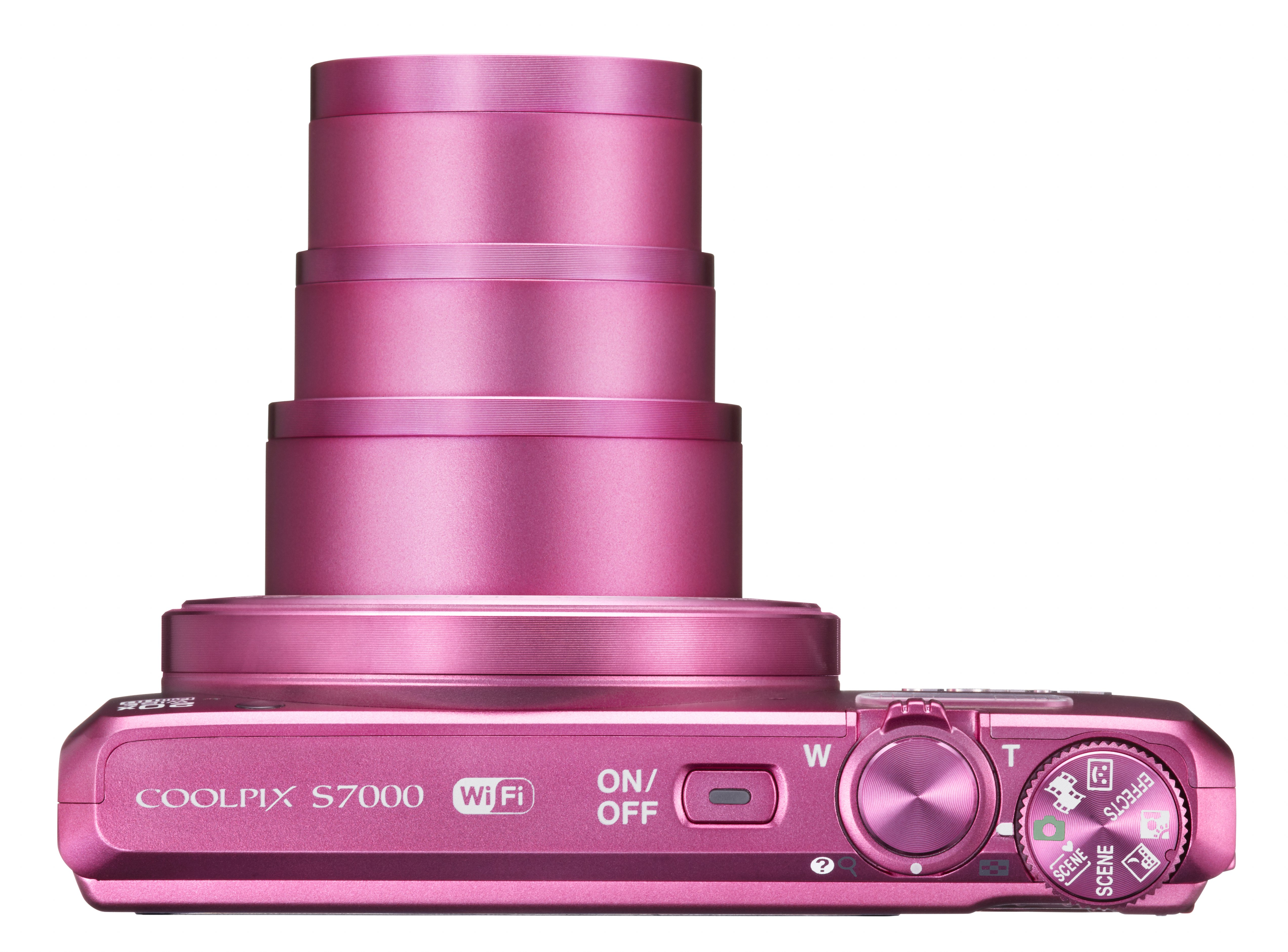 NIKON COOLPIX S7000 Kompaktkamera Pink, 20x opt. Zoom, TFT-LCD, WLAN
