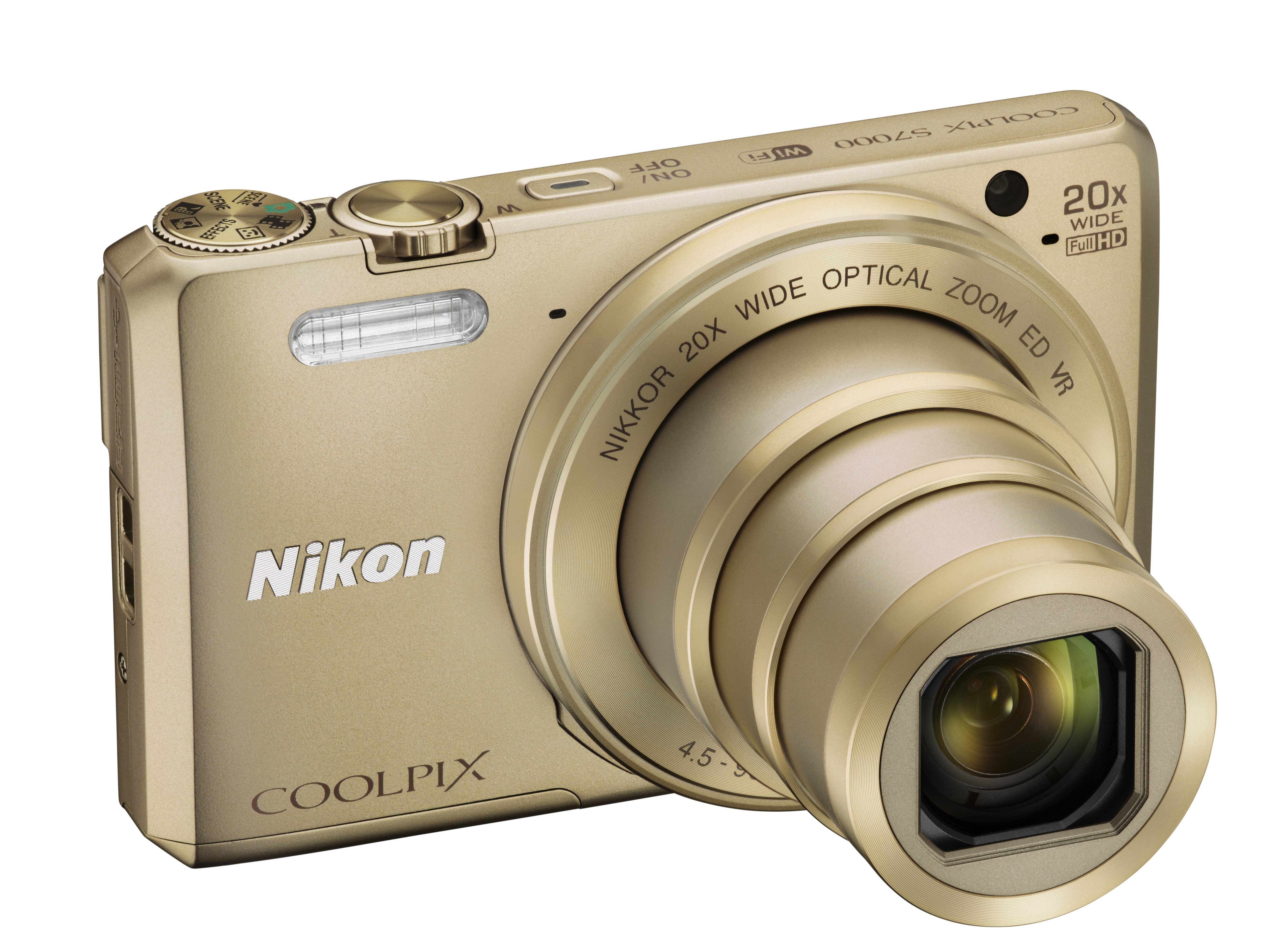 NIKON COOLPIX S7000 Kompaktkamera Gold, 20x opt. Zoom, TFT-LCD, WLAN