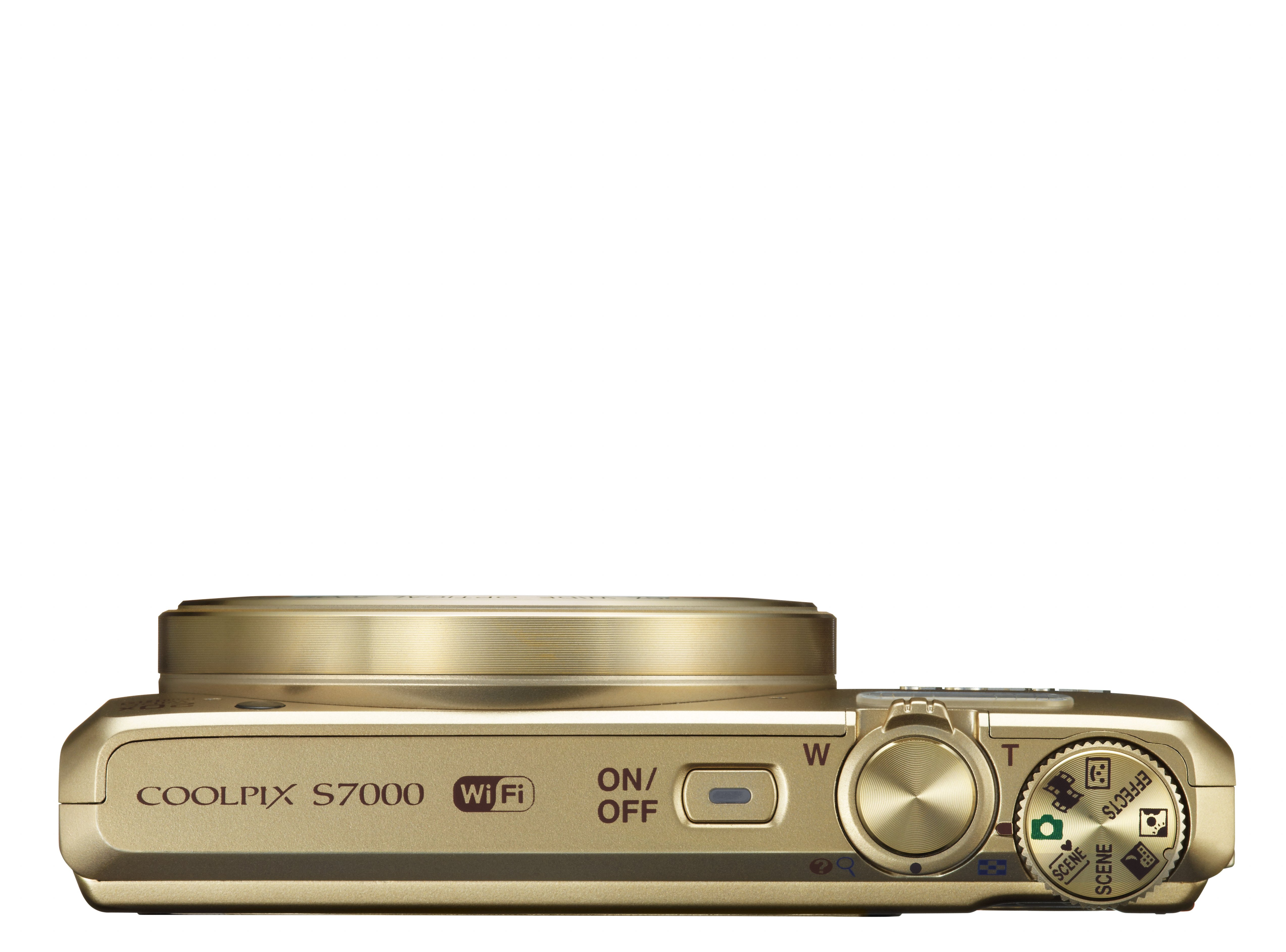NIKON COOLPIX S7000 Kompaktkamera Gold, 20x opt. Zoom, TFT-LCD, WLAN