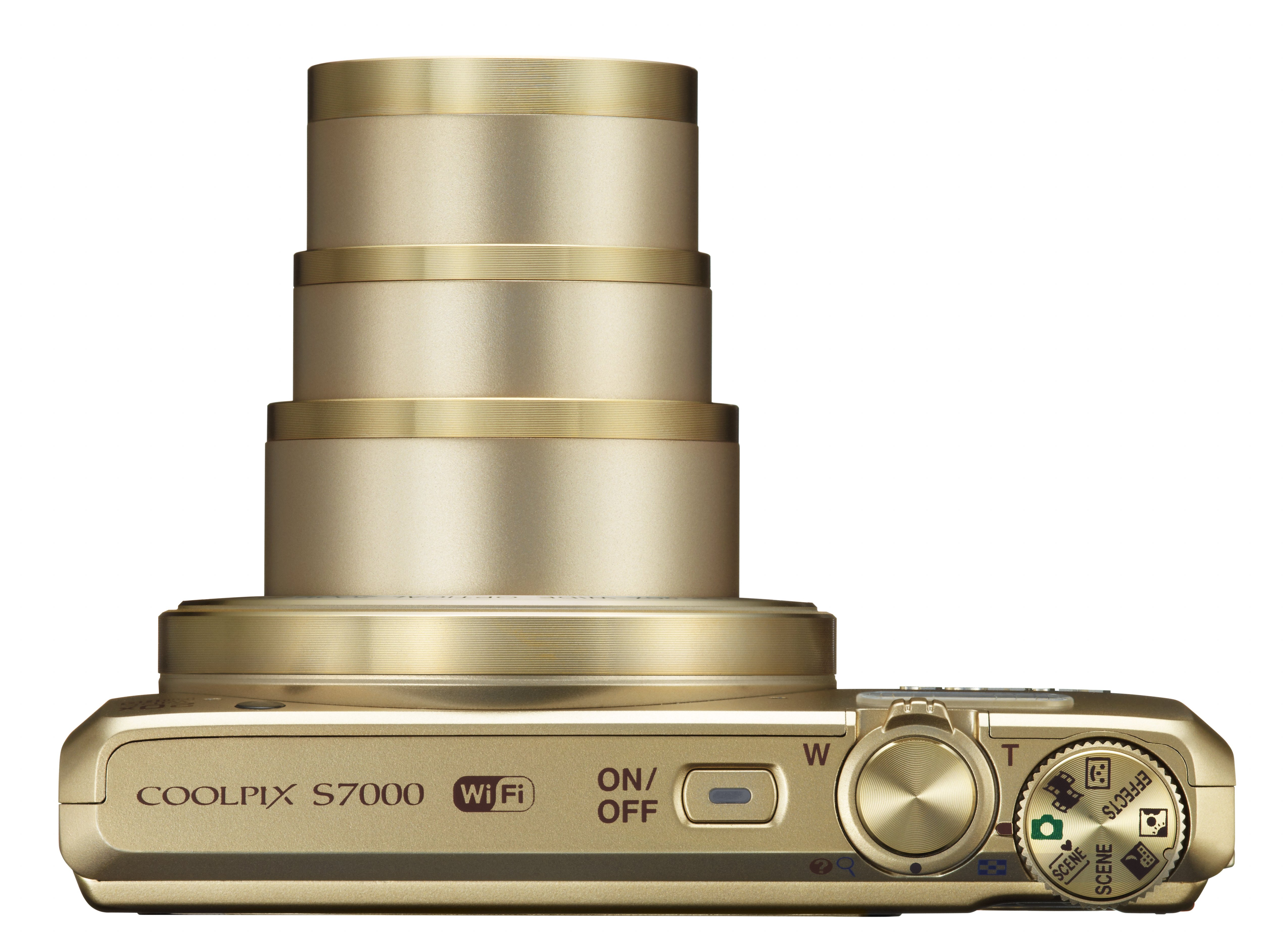 NIKON COOLPIX S7000 Kompaktkamera Gold, 20x opt. Zoom, TFT-LCD, WLAN