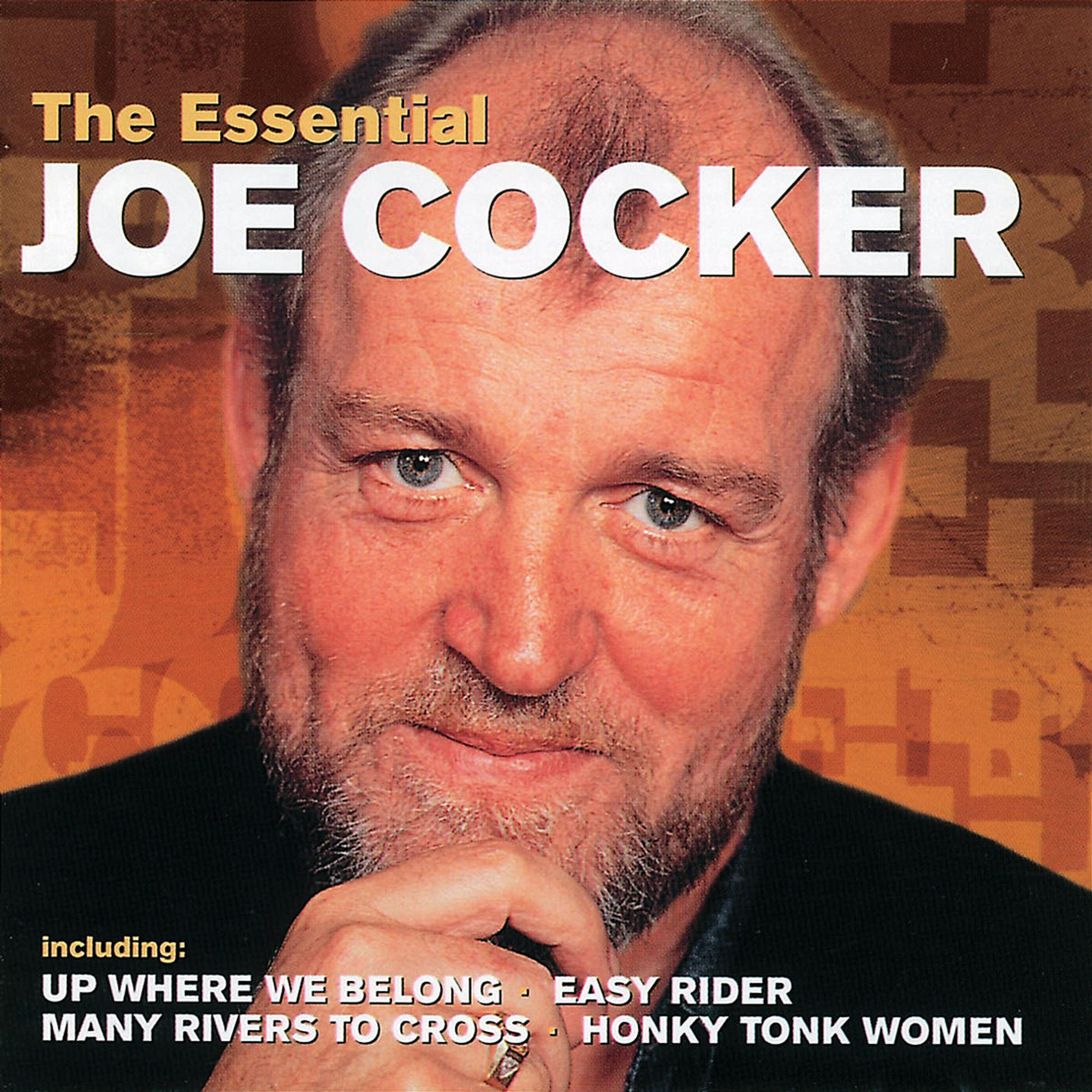 Joe Cocker albumborítója szöveggel. Egy szakállas férfi arca.