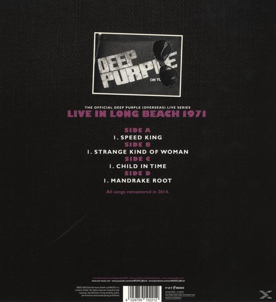Album borító. Fekete háttér Deep Purple-lel és napszemüveggel. A szöveg dalokat sorol fel.