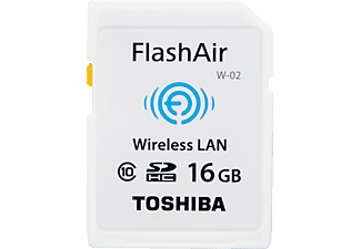 TOSHIBA microSDHC FLASHAIR 16GB - Speicherkarte  (16 GB, 10 MB/s, Weiss)