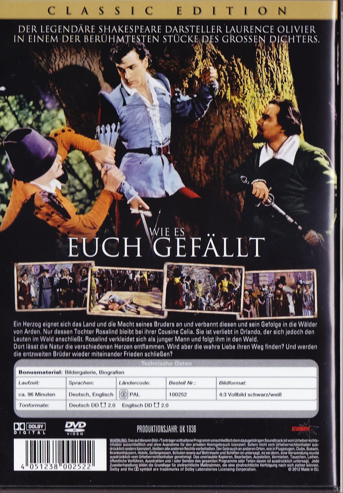Wie Es Euch Gefällt DVD