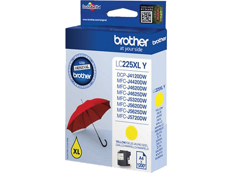 BROTHER Gelb LC225XLY; Tintenpatronen