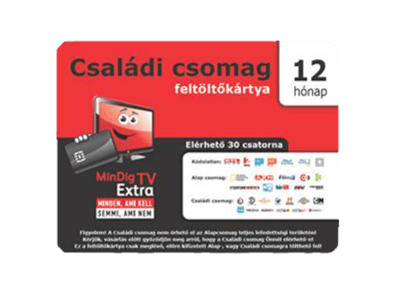 MINDIG TV EXTRA ALAP csomag 6 havi előre fizetett, FELTÖLTŐ KÁRTYA MINDIG TV EXTRA ALAP csomag 6 havi előre fizetett, FELTÖLTŐ KÁRTYA