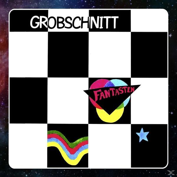 Ein Grobschnitt-Albumcover mit Schachbrettmuster und einem farbenfrohen Emblem in der Mitte.