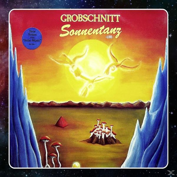 CD-Cover. Grobschnitt-Album. Artwork zeigt eine Landschaft mit Sonne und Figuren.