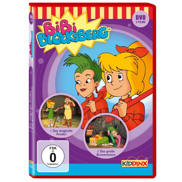 DVD-Cover: "BiBi Blocksberg" Cartoon mit zwei Mädchen und dem Titel.
