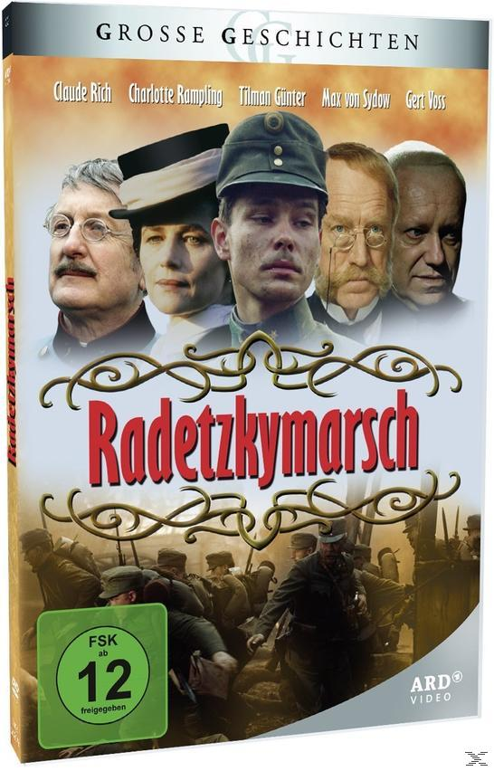 DVD-Cover mit Schauspielern: Claude Rich, Charlotte Rampling, Tilman Günter, Max von Sydow, Gert Voss. Titel: Radetzkymarsch.