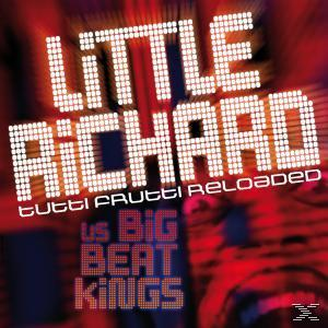 Little Richard Albumcover, Tutti Frutti Reloaded. Weißer Text auf rotem und schwarzem Hintergrund.