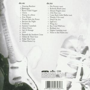 Albumcover mit Titelliste, zwei Gitarren und weißem Hintergrund.