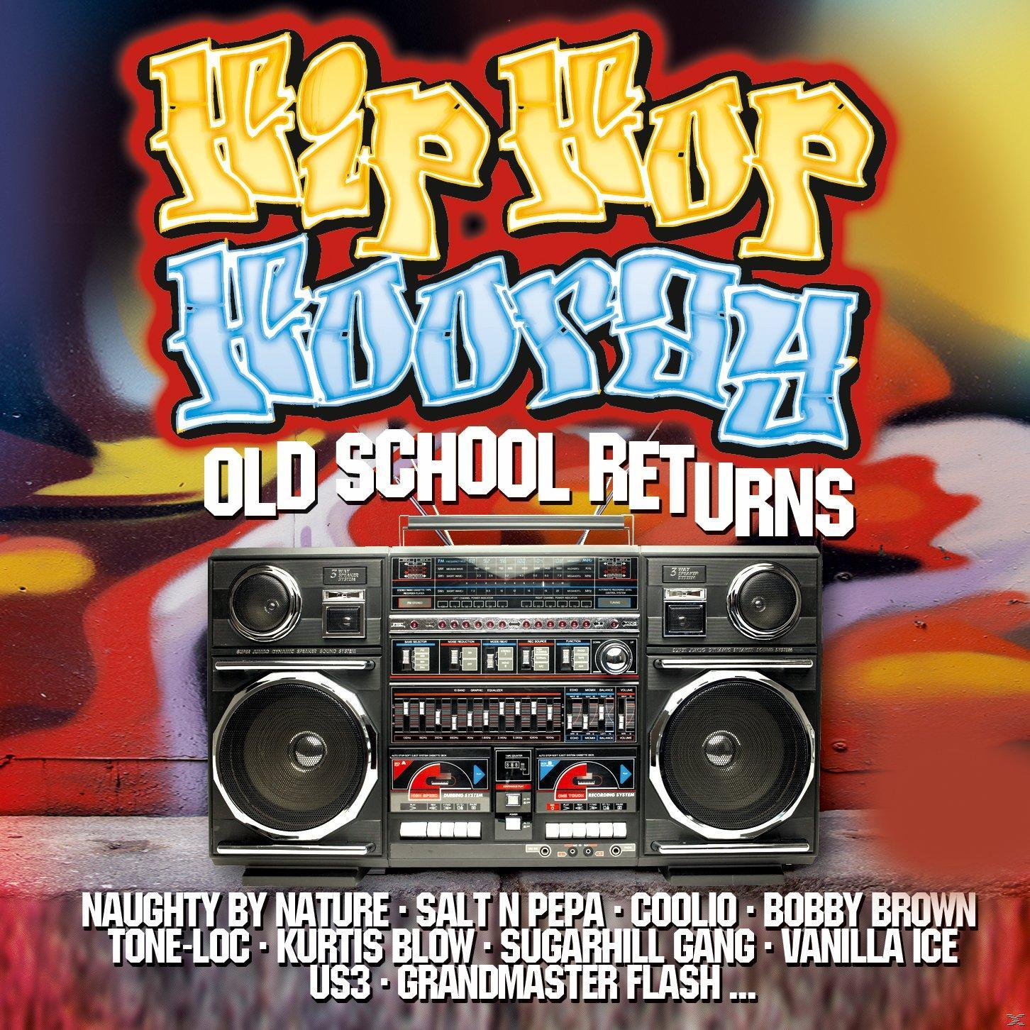 Albumcover: Hip Hop Hooray mit einem Ghettoblaster. Künstler sind Naughty by Nature und Coolio.