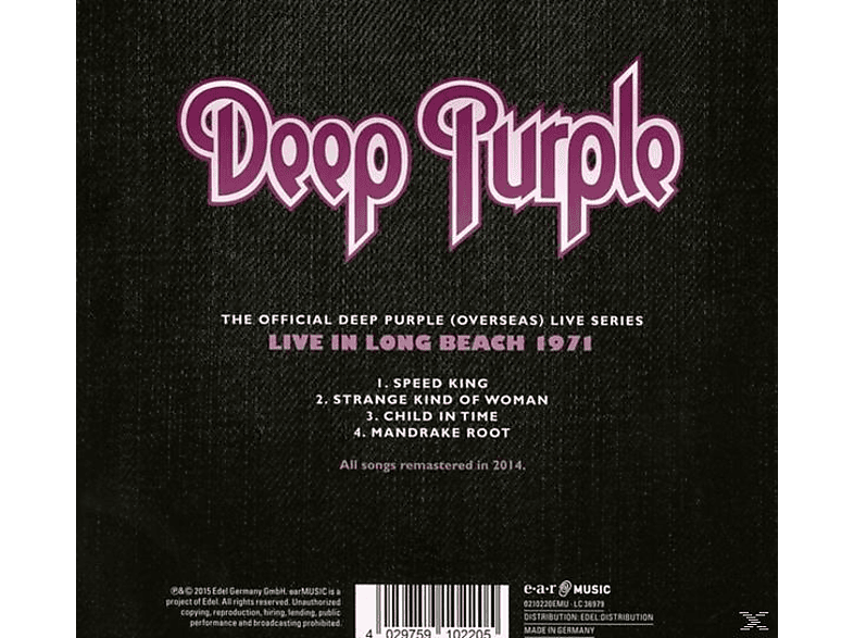 Thumbnail - Deep Purple - Long Beach 1971 (CD)