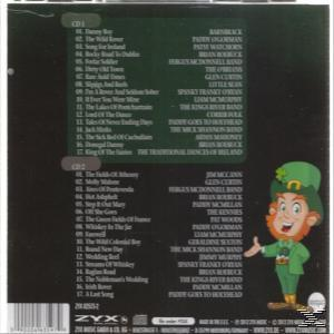 CD-Cover, ein Cartoon-Kobold und eine Liste von Songs. Grüner Hintergrund mit Text.