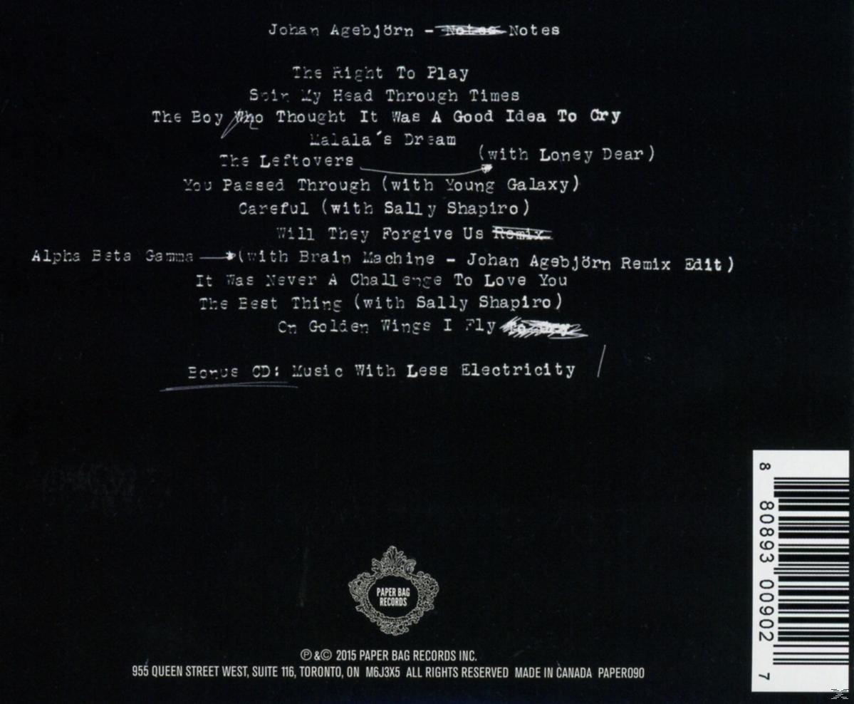 Johan Agebjörn - Notes  - (CD)