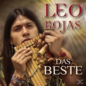 Mann hält eine Panflöte, Bild ist ein Musikalbumcover mit Text "Leo Rojas" und "Das Beste".
