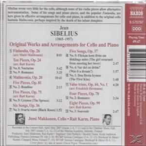 Rückseite des Jean Sibelius Albums mit Titelliste und Künstlerfotos.