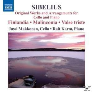 Seelandschaft, Boot und Text auf dem Albumcover 'Sibelius'.