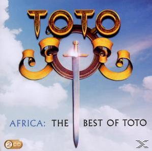 Albumcover mit 'TOTO' oben, einem Schwert in der Mitte und 'Africa' und 'Best of' unten.