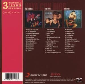 Album borító három albumborítóval és a művész dalainak listájával.