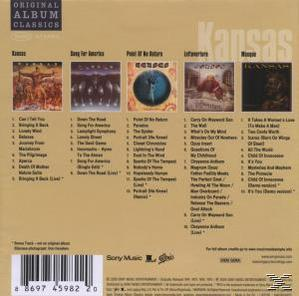 Album-Rückseite mit mehreren Albumcovern und einer Titelliste.