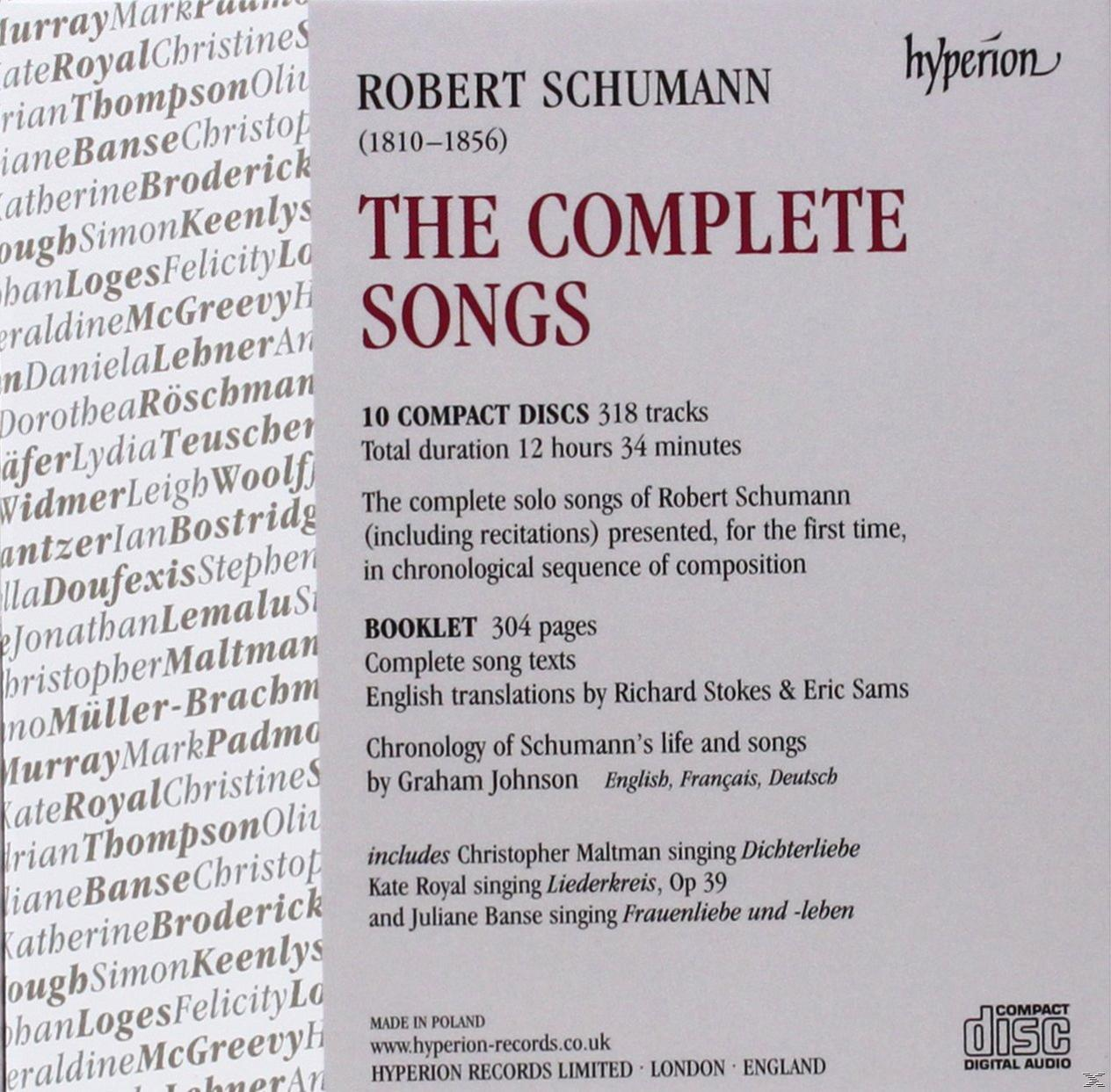 VARIOUS - Schumann: The Complete Songs  - (CD)