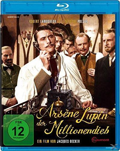 Filmcover: Ein Mann im Anzug telefoniert. Andere Männer sind im Hintergrund. Text lautet 'Arsène Lupin'.