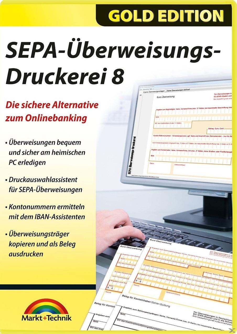 SEPA Überweisungs Druckerei 8 - Gold Edition - [PC]