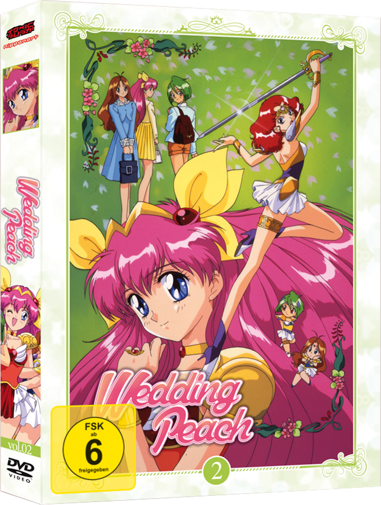 DVD-Cover eines Cartoon-Animes mit einer weiblichen Figur im Vordergrund und anderen im Hintergrund.