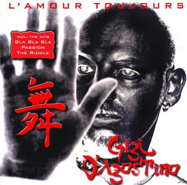 Albumcover: Gesicht eines Mannes mit Hand darüber. Gigi D'Agostino, L'Amour Toujours.
