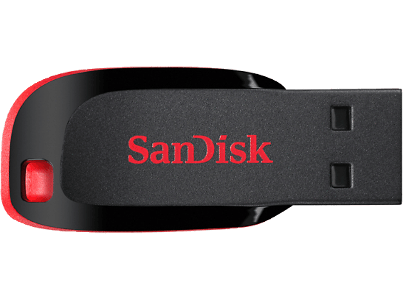SANDISK Cruzer Blade GB, Schwarz/Rot USB-Stick, 128