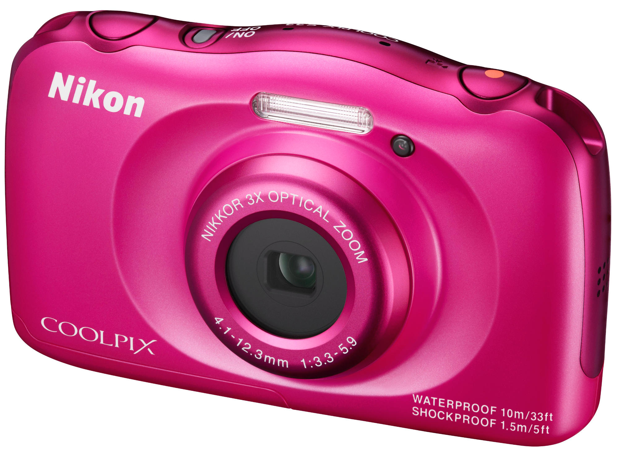Cámara acuática - Nikon Coolpix S33 Rosa Sensor CMOS de 13Mp