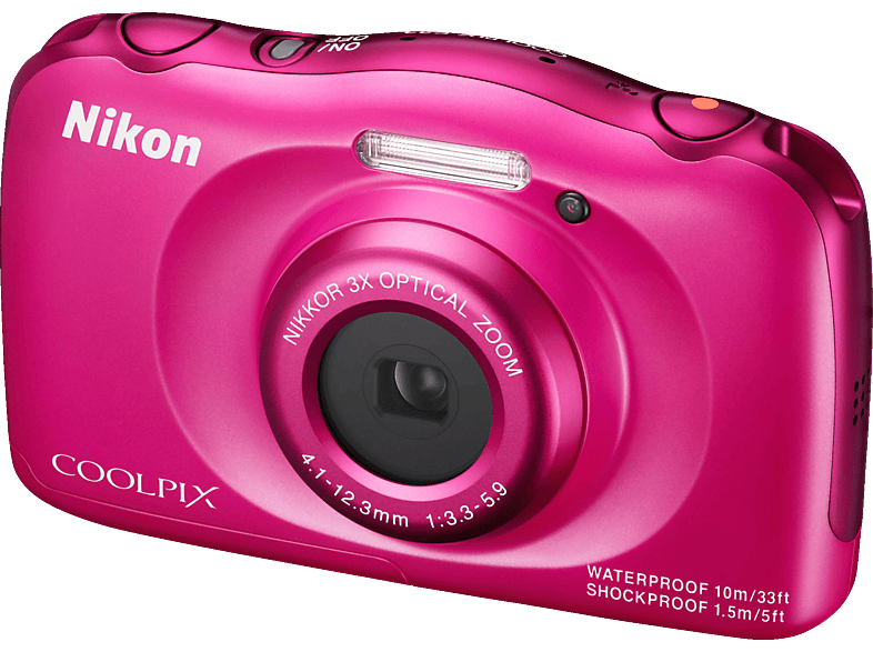 Cámara acuática | Nikon Coolpix S33 Rosa Sensor CMOS de 13Mp