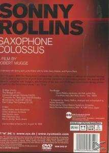 DVD-Cover von Sonny Rollins 'Saxophone Colossus' Film von Robert Mugge, mit Credits und Details.
