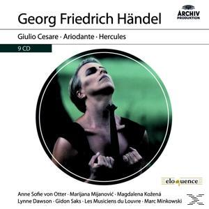 Ein CD-Cover mit einem Porträt einer Frau. Der Titel lautet 'Georg Friedrich Händel' und 'Archiv Produktion'.