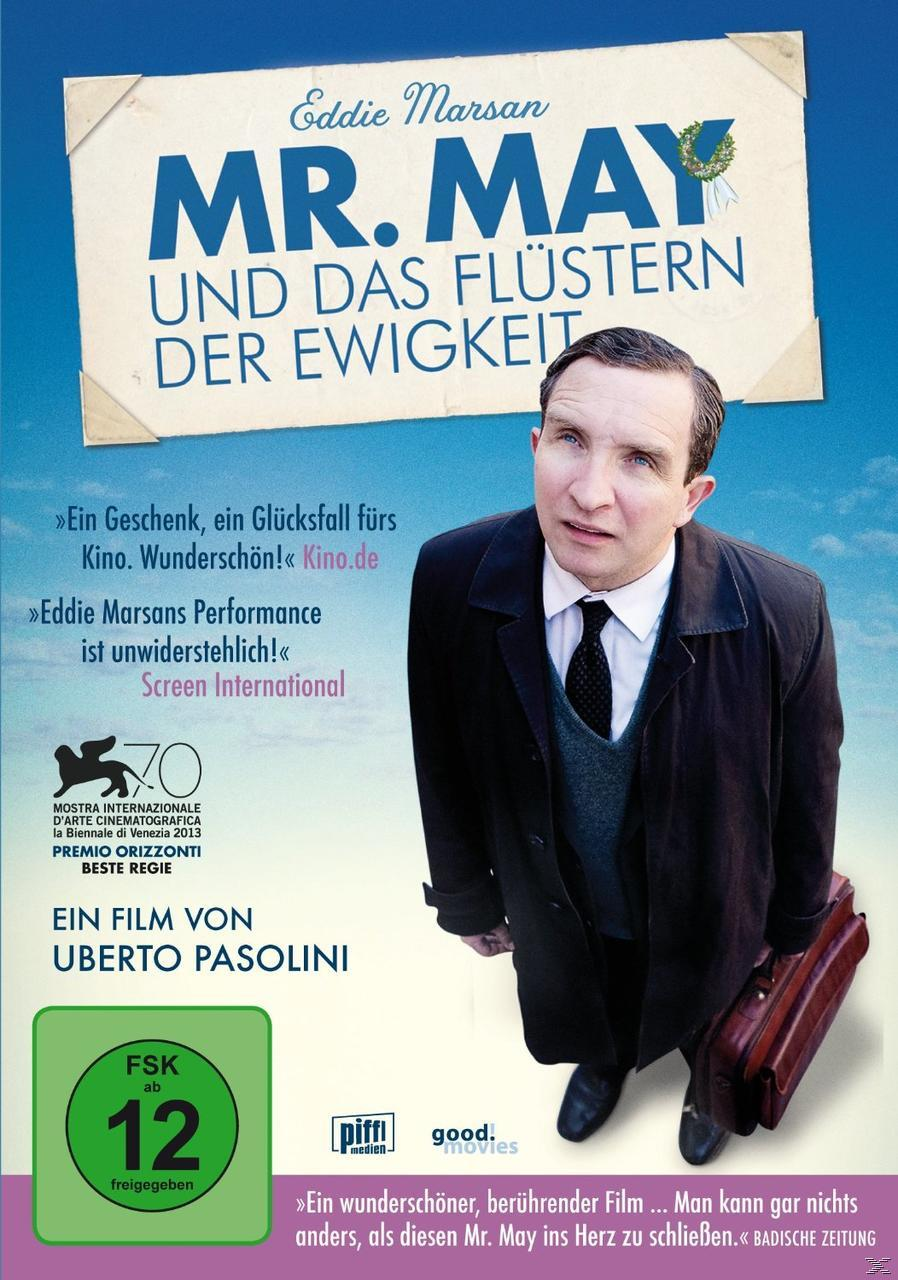 Mr. May Filmplakat. Ein Mann im Anzug blickt nach oben, Text auf Deutsch. Ein Film-Rating-Abzeichen ist unten links.