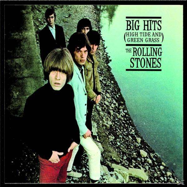Album borító: A Rolling Stones zenekar tagjai víz közelében állnak. A háttér zöld.