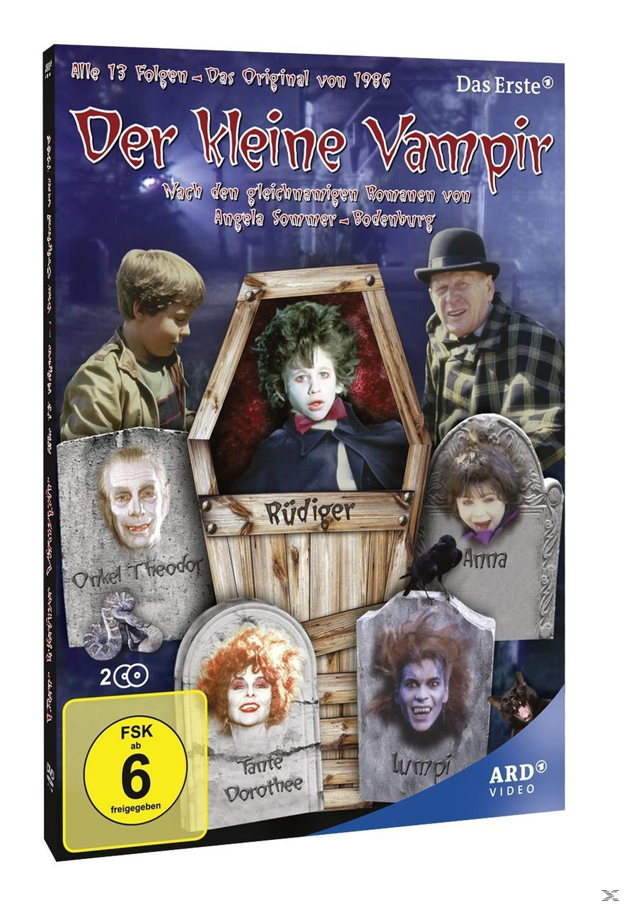 DVD-Cover mit Cartoon-Bildern, Text auf Deutsch. Der Titel lautet 'Der kleine Vampir'.