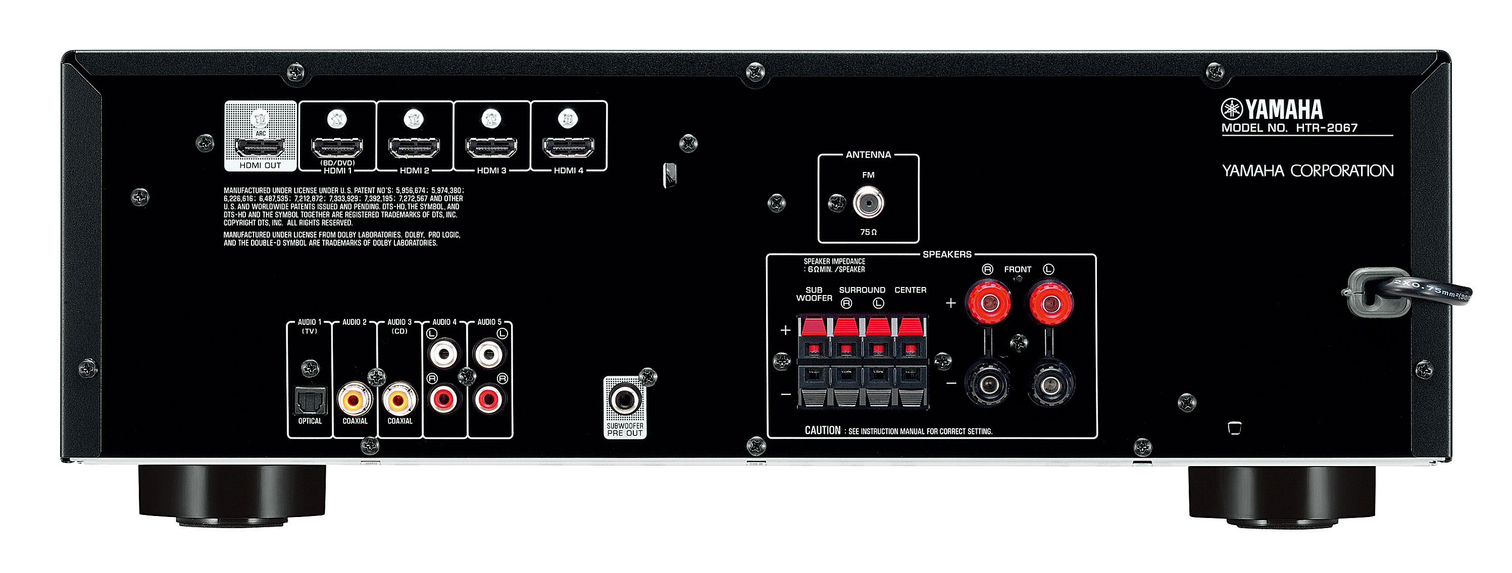 YAMAHA YHT-1810 5.1 Heimkino-System (AV-Receiver, 5.1-Lautsprechersystem, Schwarz)