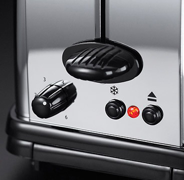 RUSSELL HOBBS 20720-56 CHESTER Toaster Edelstahl/Schwarz (1,2 kW, Schlitze: 2)