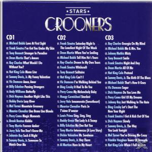 CD-Cover mit einer Titelliste. Enthält drei Spalten mit Songtiteln. Lila und blau.