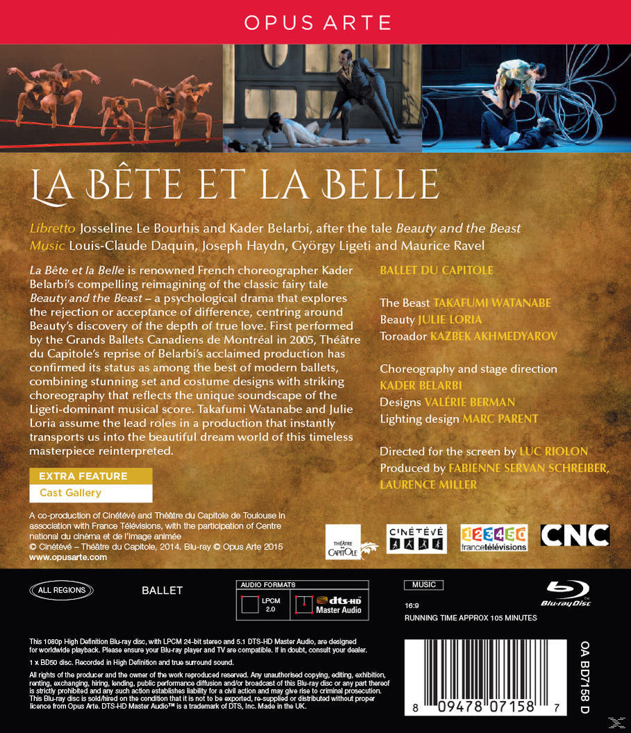 DVD-Cover für eine Ballett-Aufführung, mit Tänzern und Text.